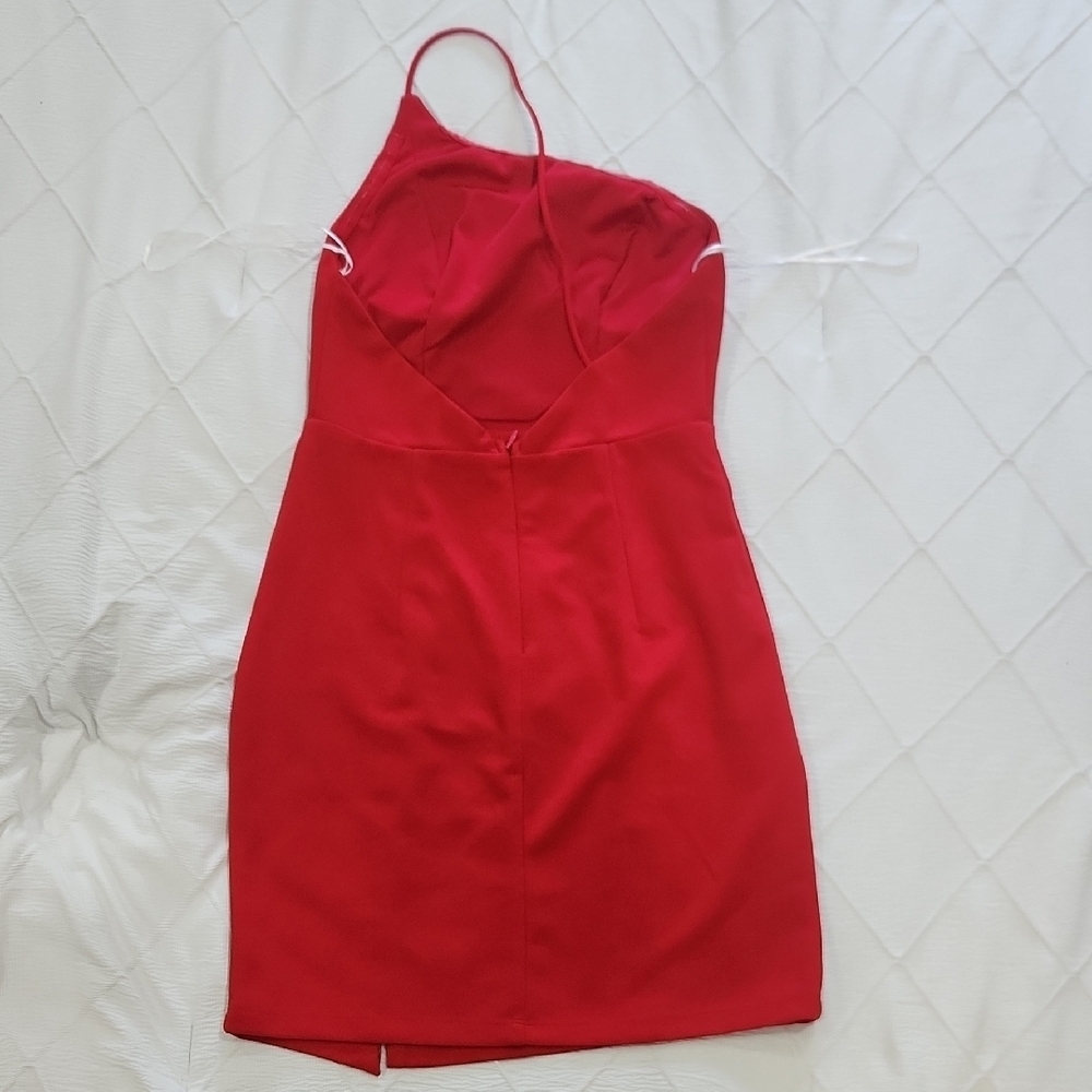 Princess Polly Vibrant Red One-Shoulder Dress - Picture 5 of 6
